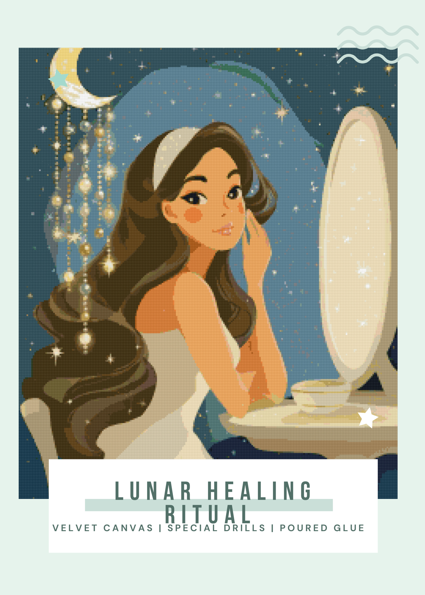 Lunar Healing Ritual | Portrait Diamond Painting