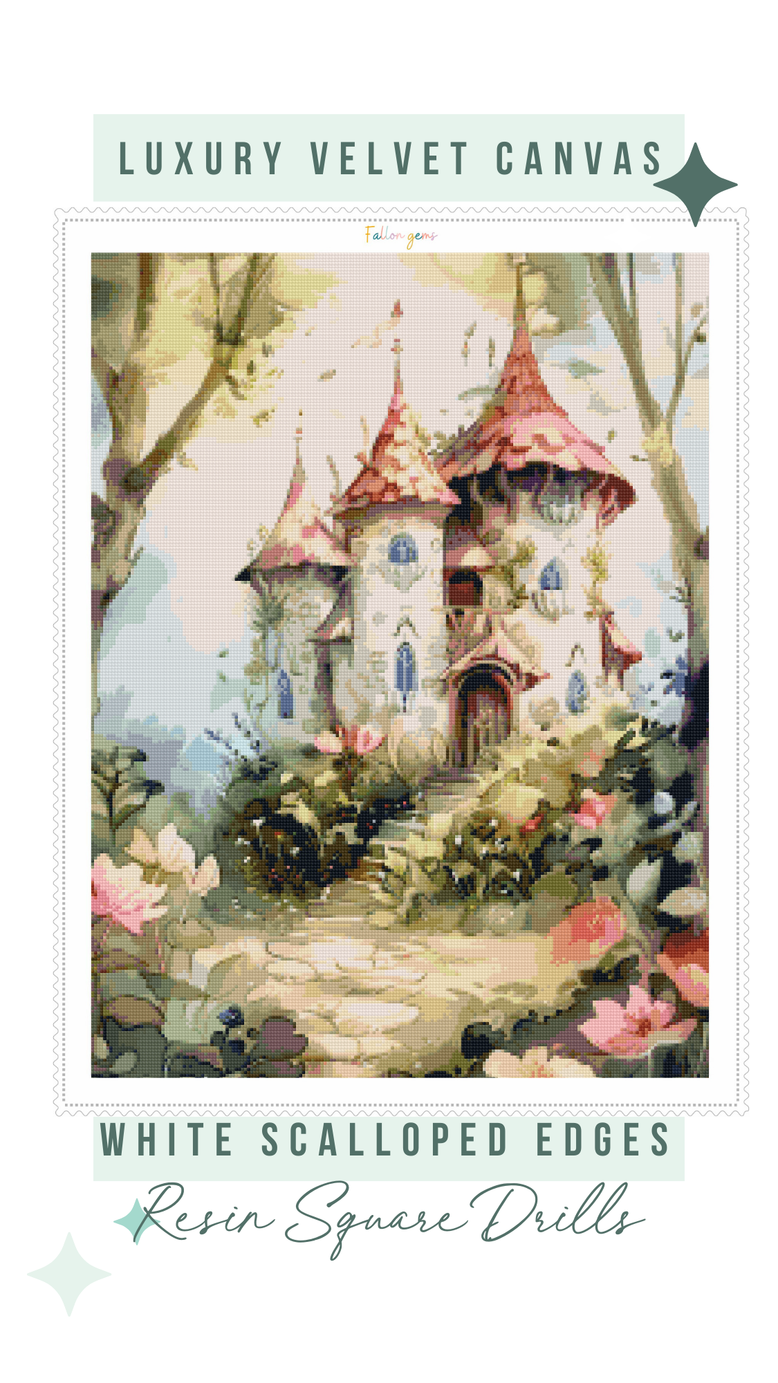 Woodland Castle | Portrait Diamond Painting – Fallon Gems