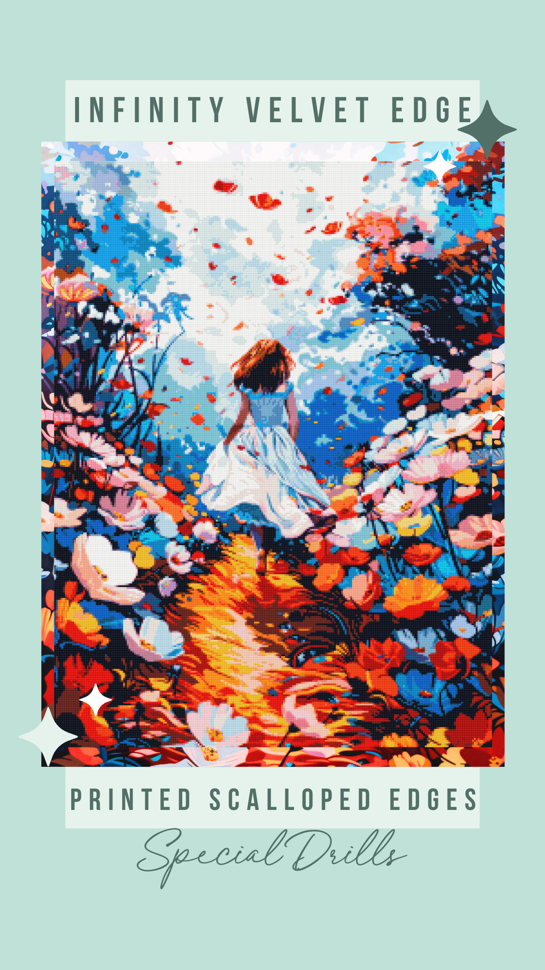 Petal Pathway | Portrait Diamond Painting – Fallon Gems