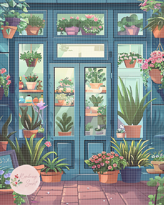 Window Garden Oasis | Portrait Diamond Painting