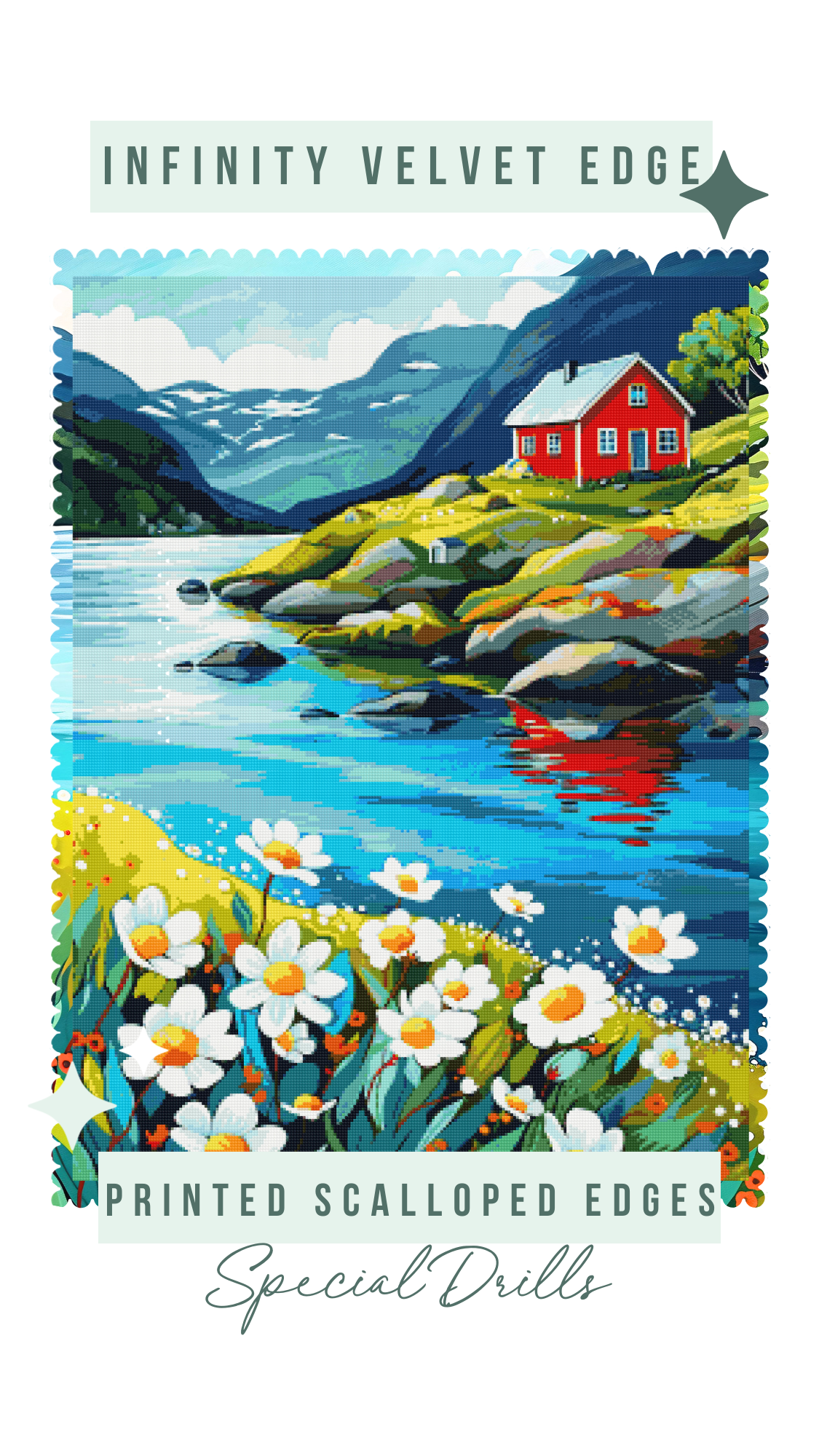 Daisy Shore Retreat | Portrait Diamond Painting