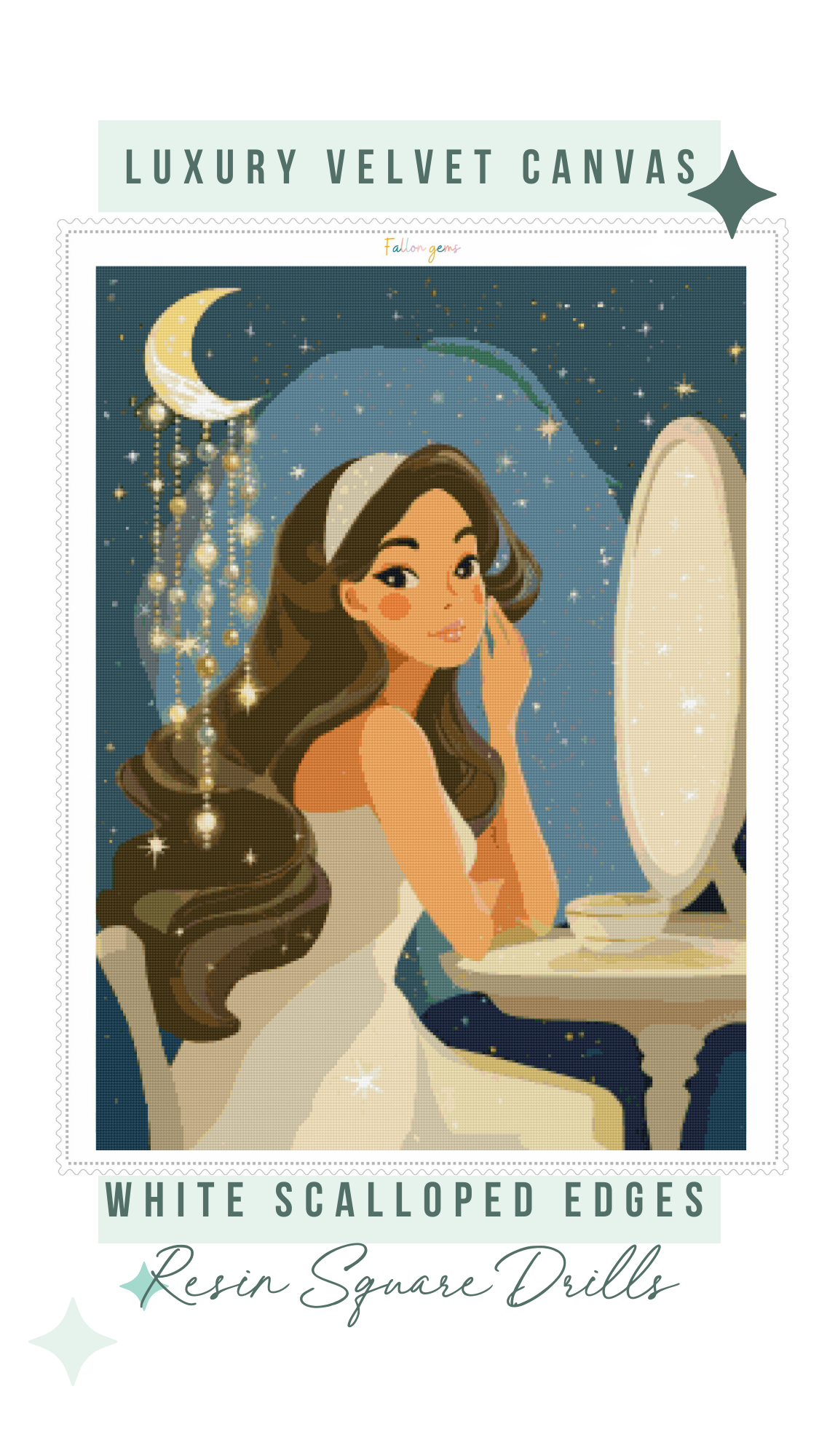Lunar Healing Ritual | Portrait Diamond Painting