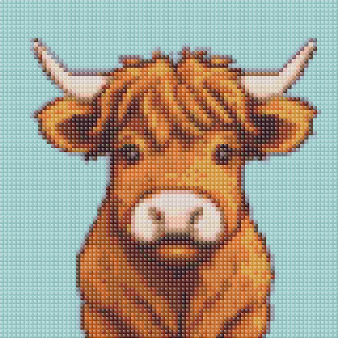 Highland Cow | Mini Diamond Painting