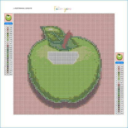 Green Apple | Mini Diamond Painting