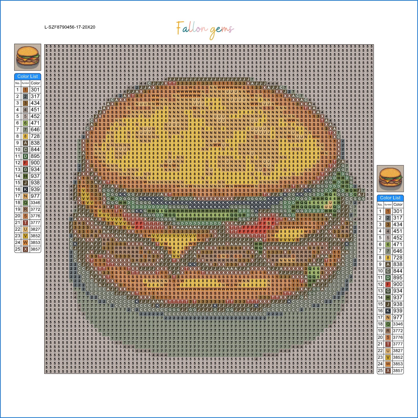 Cheeseburger | Mini Diamond Painting