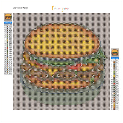 Cheeseburger | Mini Diamond Painting