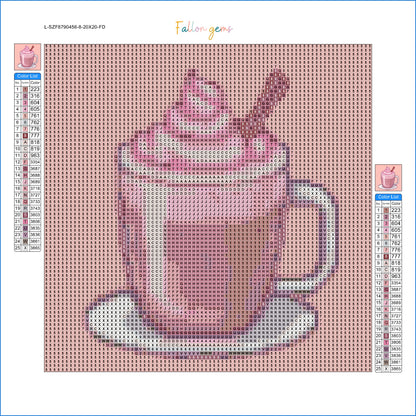 Pink Latte | Mini Diamond Painting