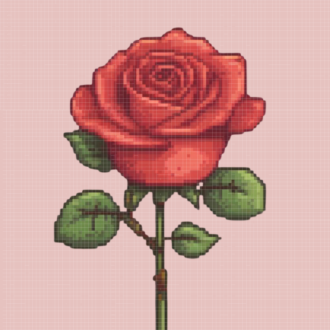 🎁 Rose | Mini Diamond Painting (100% off)