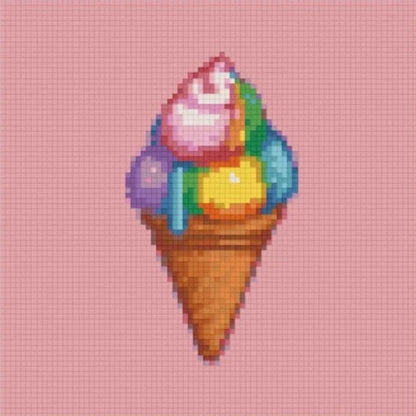 Rainbow Ice Cream | Mini Diamond Painting