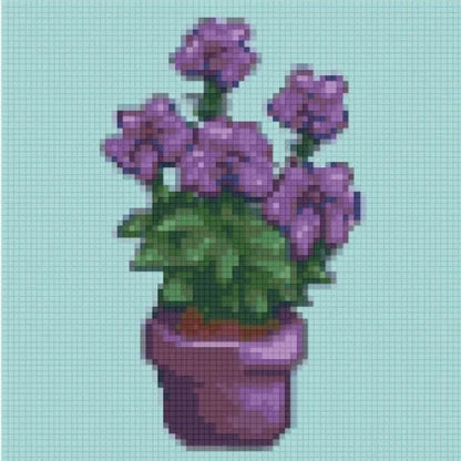 Purple Flowers | Mini Diamond Painting