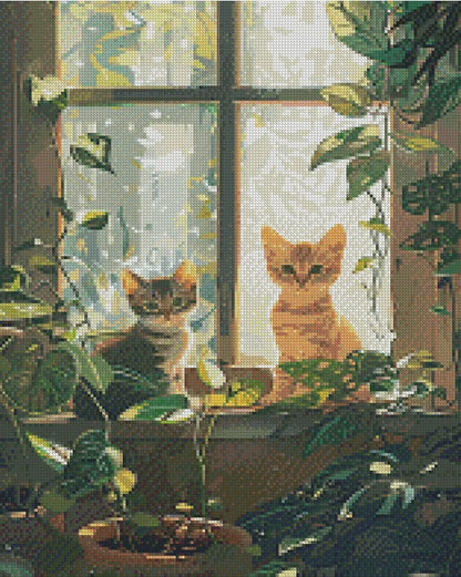 Windowpane Whiskers | Portrait Diamond Painting